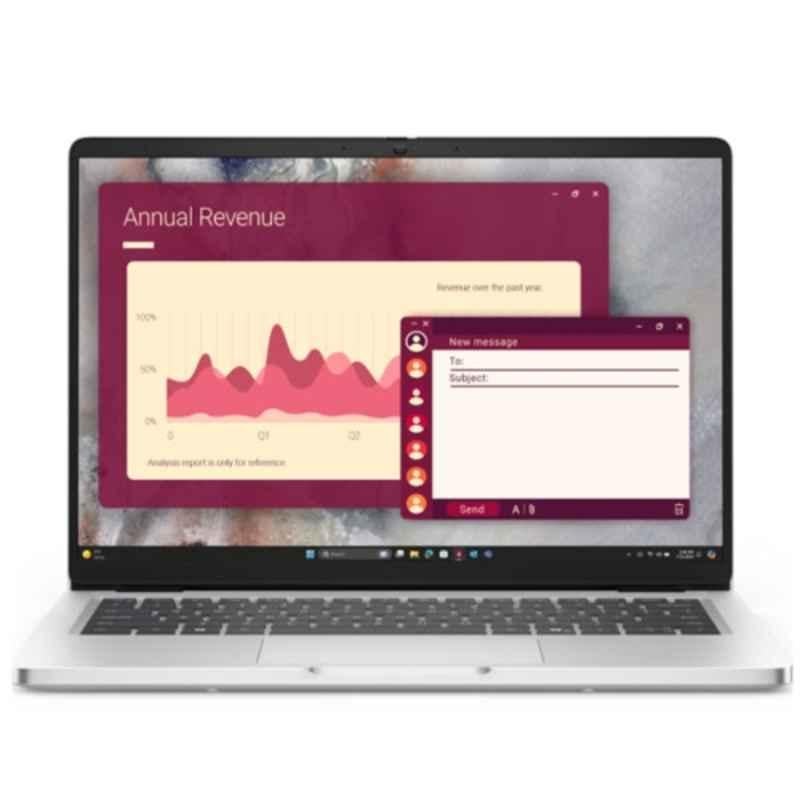 Dell Pro 14 PV14250 14 inch FHD Silver Laptop with Intel Core Ultra 5/8GB/DDR5/512GB/SSD/Ubuntu & 3 Years Warranty