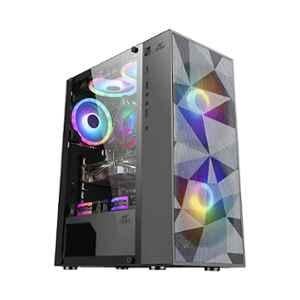 Ant Esports ICE 310TG Black Mid Tower Gaming Cabinet with Transparent Left Side Panel