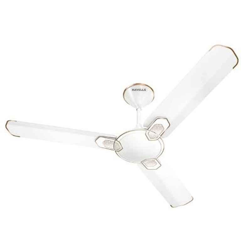 Havells Carnesia 74W White LT Copper Decorative Ceiling Fan, FHCCNSTPLC48, Sweep: 1200 mm
