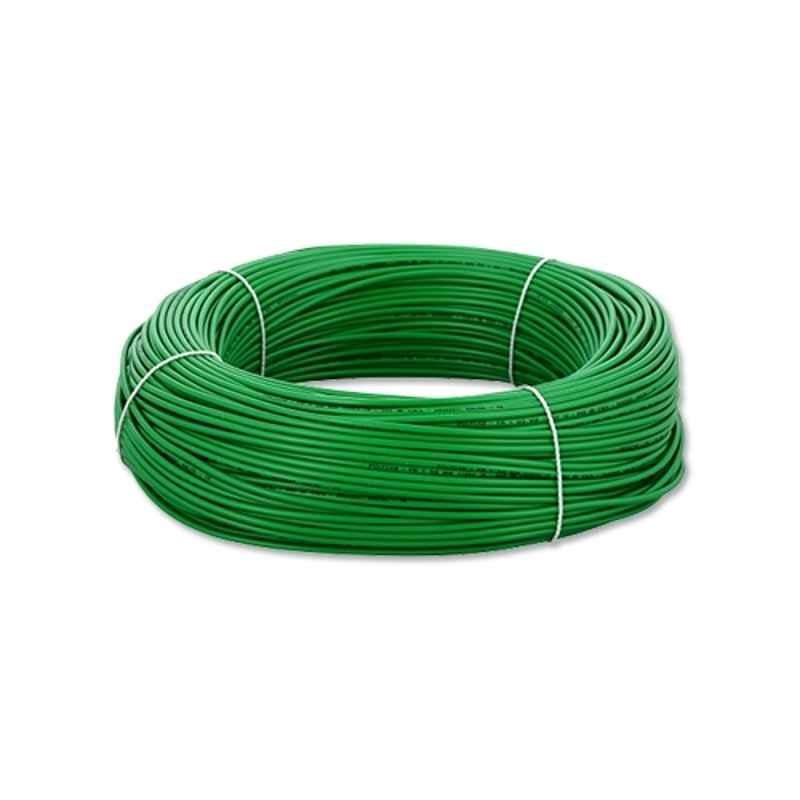 AS Flex 1 Sqmm Green FR PVC Insulated High Voltage Industrial Cable, Length: 90 Yard