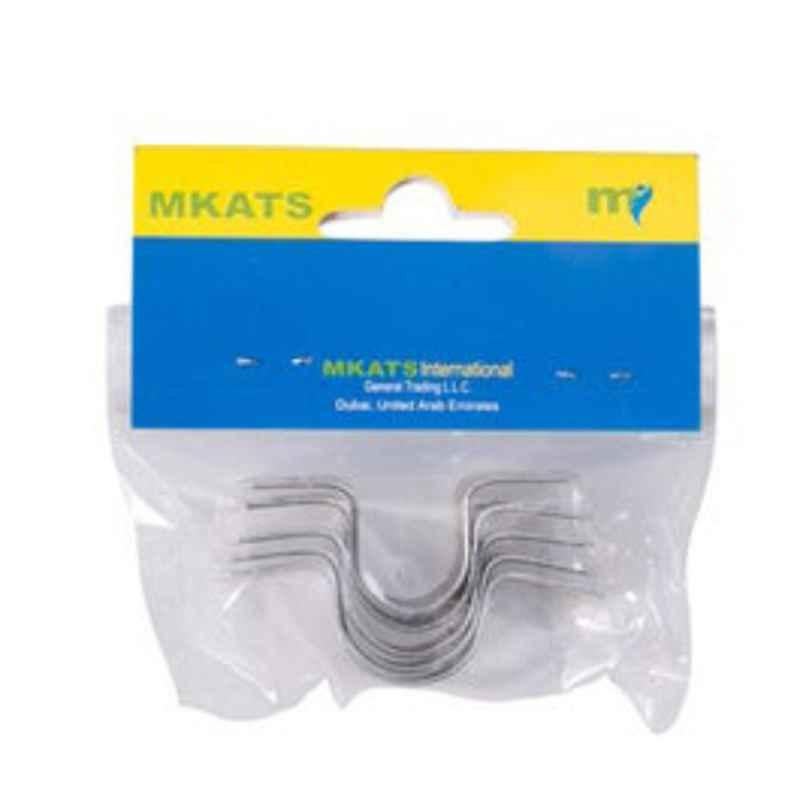 Mkats 13mm Silver Galvanized Pipe Clamps, ACE293062 (Pack of 5)