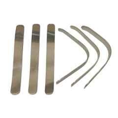 Forgesy 6 Pcs L & S Shape Stainless Steel Silver Tongue Depressor Set, 415