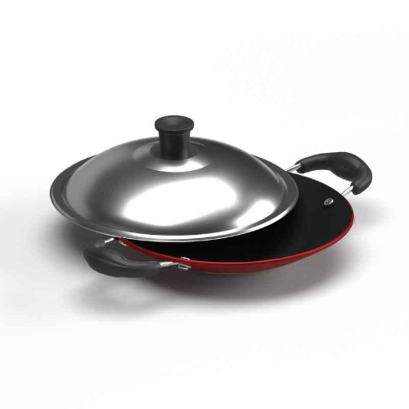Impex 20cm Aluminium Maroon Non-Stick Appachatty, IAC 2030