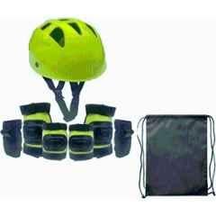 ProGood Plastic & EVA Foam Green Bull Pro Skating Kit with Helmet, Knee Elbow Pads & Hand Gloves Skating Kit