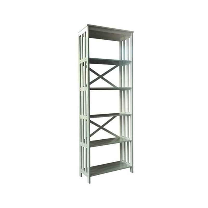 Homebox Halmstad 60x29.9x179cm MDF White 5 Tier Bookcase, 162431179