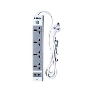 D-Link 1500W 4+1 Grey Universal Socket Power Strip Extension Board with 2m Heavy-Duty Copper Cable, DPA-F431