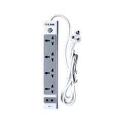 D-Link 1500W 4+1 Grey Universal Socket Power Strip Extension Board with 2m Heavy-Duty Copper Cable, DPA-F431
