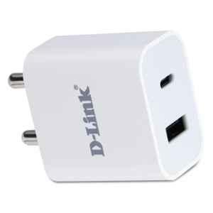 D-Link 20W Dual Port Type-C & USB-A Fast Charger for All Mobiles Phones, Tablets, Power Banks, Smart Watches & Earbuds, DPA-F2011