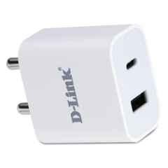 D-Link 20W Dual Port Type-C & USB-A Fast Charger for All Mobiles Phones, Tablets, Power Banks, Smart Watches & Earbuds, DPA-F2011