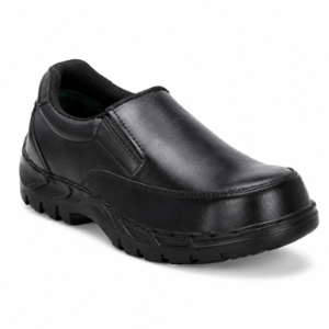 ArmaDuro Leather Steel Toe Black Safety Shoes, ADR_1030_BLACK, Size: 7
