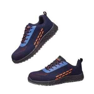 Fuel Armour-1-DD Breathable Mesh Navy Blue Steel Toe Safety Shoes, Size: 9