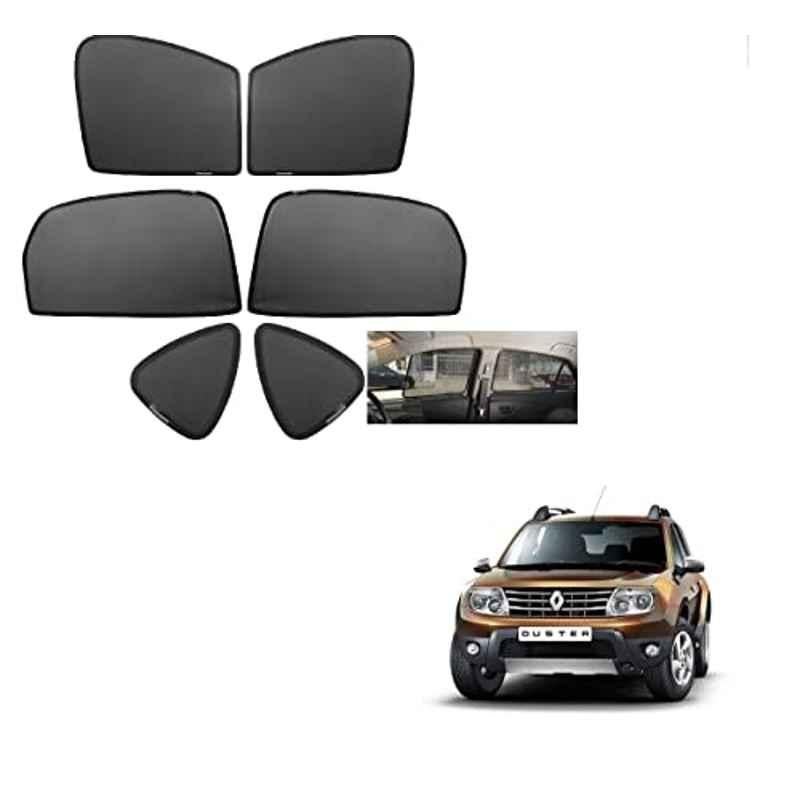 Kozdiko 4 Pcs Mesh Black Non-Magnetic Car Sun Shade Set for Renault Duster