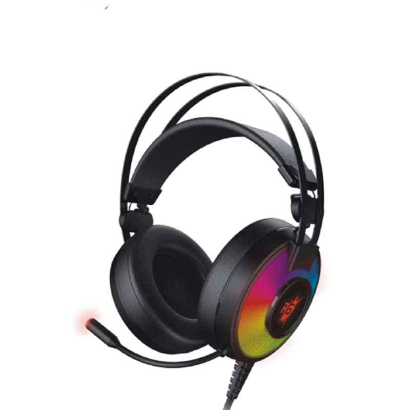 Redgear Comet 7.1 Over Ear USB Wired Gaming Headphones with RGB LED Effect, Mic & In line Controller