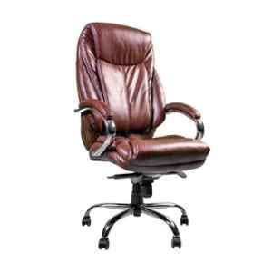 Modern India Leatherate Brown High Back Office Chair, MI283