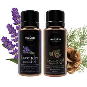 Mievida 2 Pcs 10ml Cedarwood & Lavender Essential Oil Set