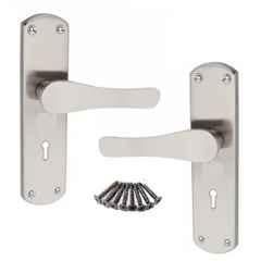 Onjecx 8 inch Carbon Steel Double Turn Mortise Door Lock Set with 3 Keys