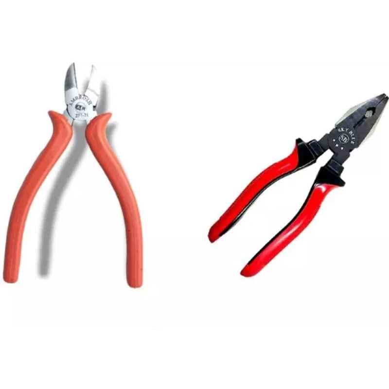 Sky Blue 2 Pcs 7.8 inch Lineman Plier Combo, SBE_PLIER_0436