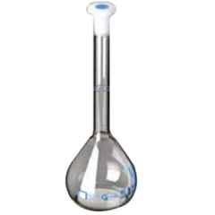 Glassco 1000ml Qr Coded Volumetric Flask with Penny Head Glass & Polyethylene Stopper, QR.130.576.10