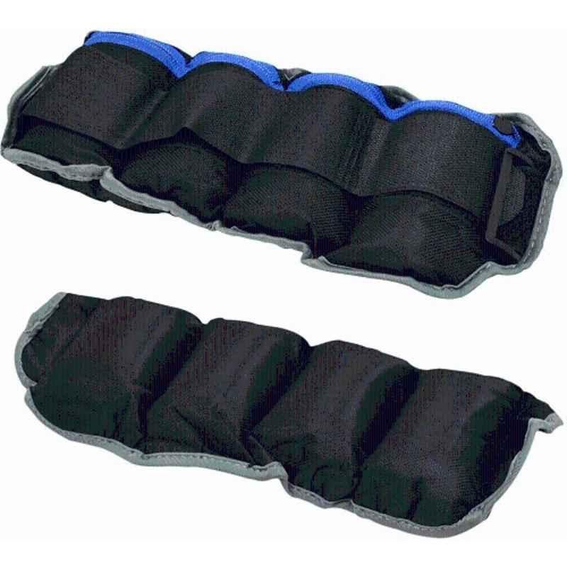 Matrica 1kg Black Ankle & 1kg Wrist Weight with Adjustable Straps for Weight Lifting & Strength Training