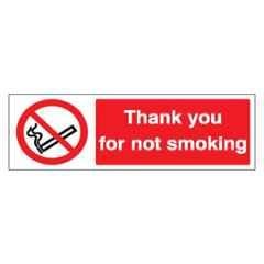 SUNSIGNS 150x200mm Vinyl & ACP Sheet Thank you for not Smoking Signage, SS0217VNLM3HPIFAE