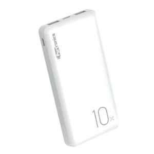 Portronics Power Wallet 10X 10000mAh White Lithium Polymer Power Bank with Dual Output, POR 1049