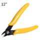Deli DL2705 12 inch Carbon Steel Yellow Electric Cutting Pliers with PVC Handle