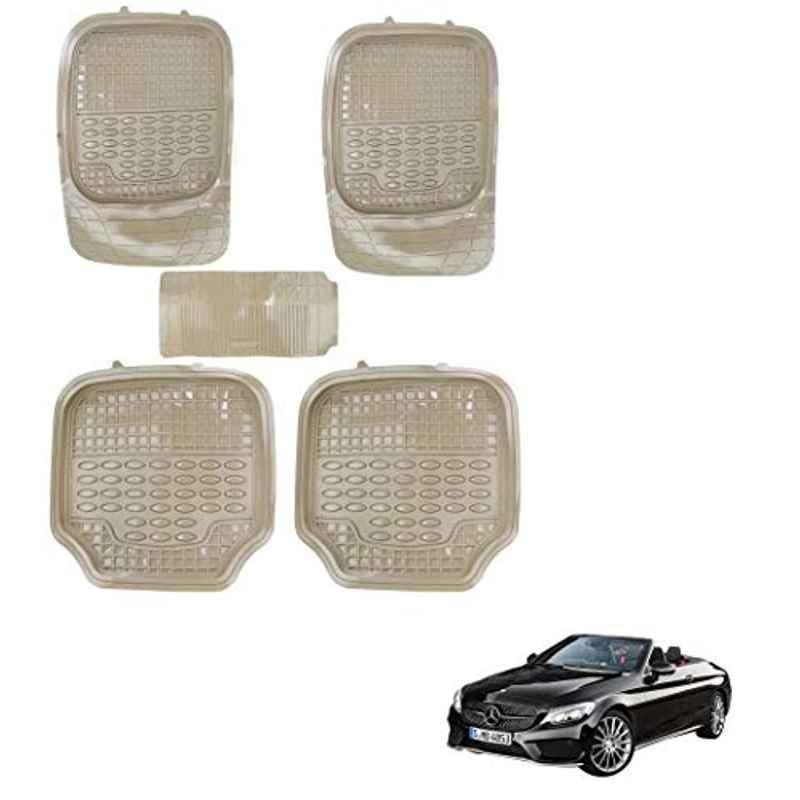 Kozdiko 5 Pcs 4G Beige Rubber & PVC Heavy Car Foot Mat Set for Mercedes Benz E-Class, koz_81076