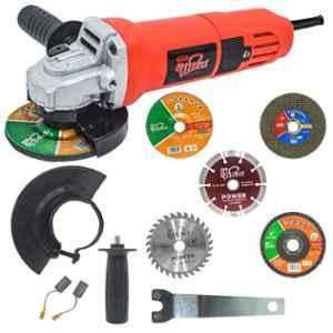HPD FS803 850W 11000rpm 4 inch Copper Red Angle Grinder with 5 Blades