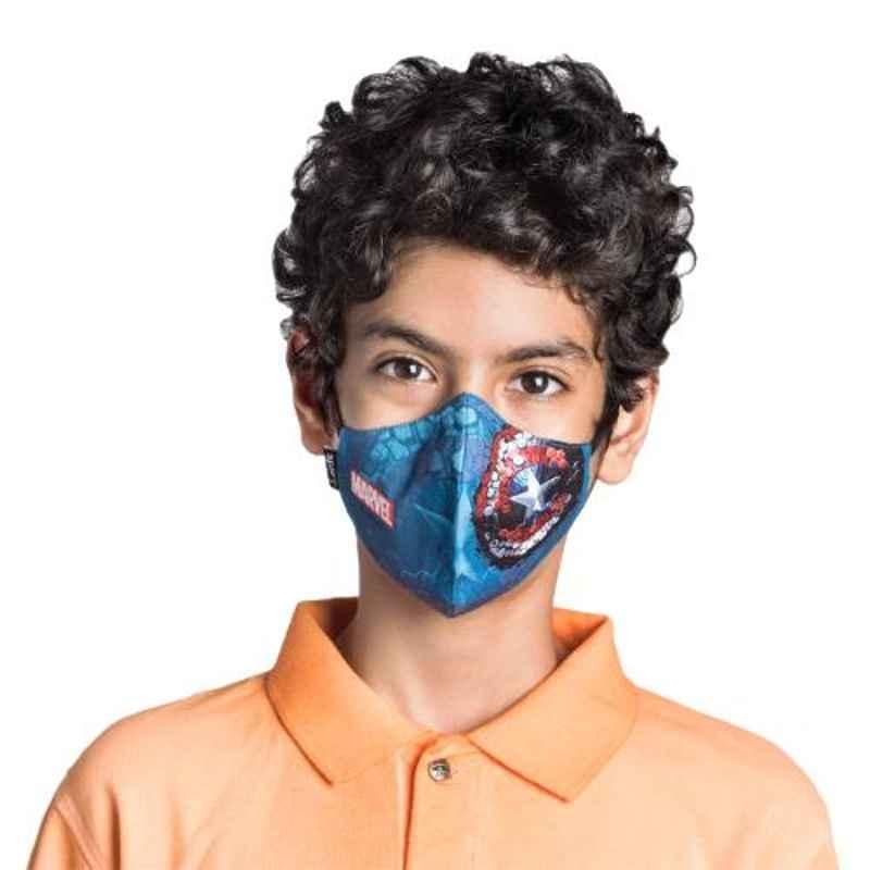 Airific Marvel Small Captain America Hex Shield Face Covering Mask, NI1751