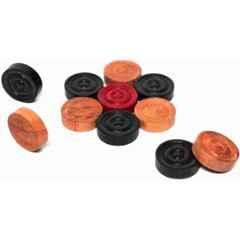 QUIT-X 3.18cm Beige & Black Heavy Duty Tournament Quality Carrom Coins (Pack of 24)