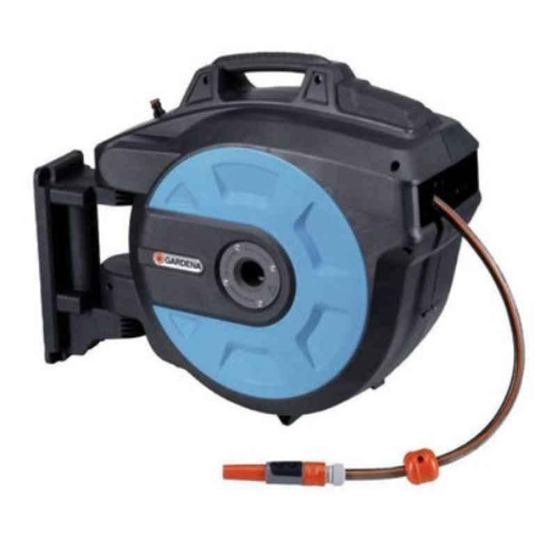 Gardena Black Automatic Roll Up Wall Mounted Hose Reel, 625909AC