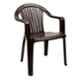 Italica Polypropylene Nut Brown Luxury Arm Chair, 9201-1