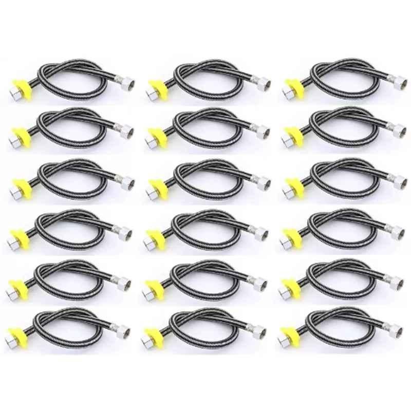 Fastgear 24 inch 15mm Steel Black Wire Plumbing Connection Pipe (Pack of 18)
