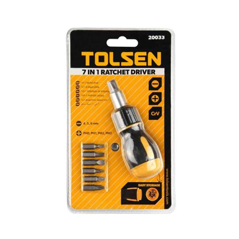 Tolsen CrV 7-in-1 Ratchet Driver, 20033