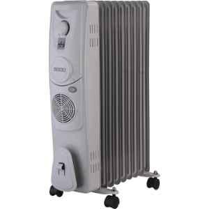 Usha 4209 F PTC 2400W 9 Fins White Oil Filled Room Heater with Fan, 46695OFR4209FP2