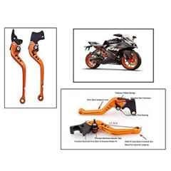 Meenu Arts Adjustable Bike Clutch and Brake Lever Set for KTM Duke Rc 200