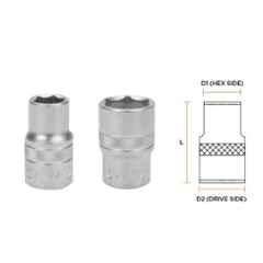 Groz 25mm 1/2 inch Drive Hex Socket, SKT/H/1-2/25/UG