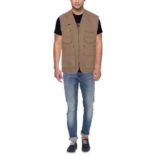 HAORUN Men Stand Collar Cargo Vest Breathable Palestine | Ubuy