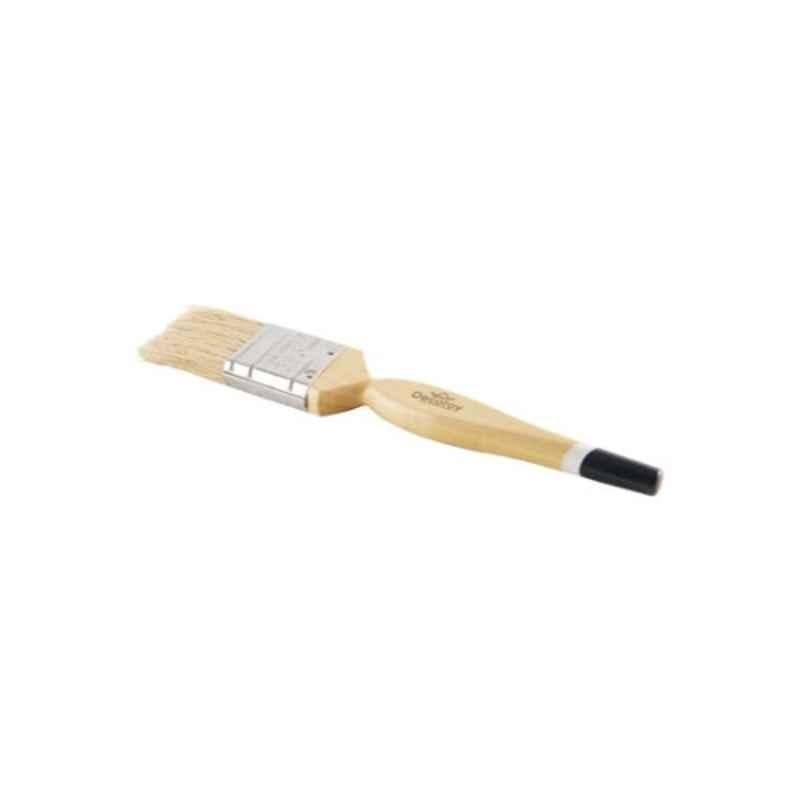 Decoroy 1.5 inch Beige, Blue & Silver Wooden Paint Brush, 882595AC