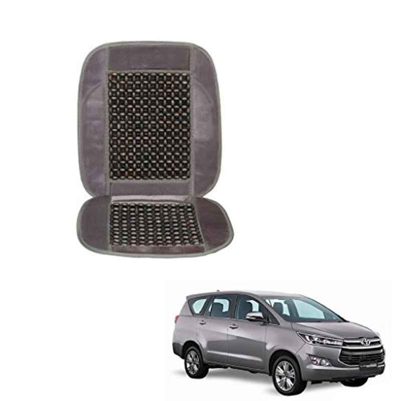 Kozdiko Wooden Beads Car Seat Cushion with Velvet Border for Toyota Innova Crysta