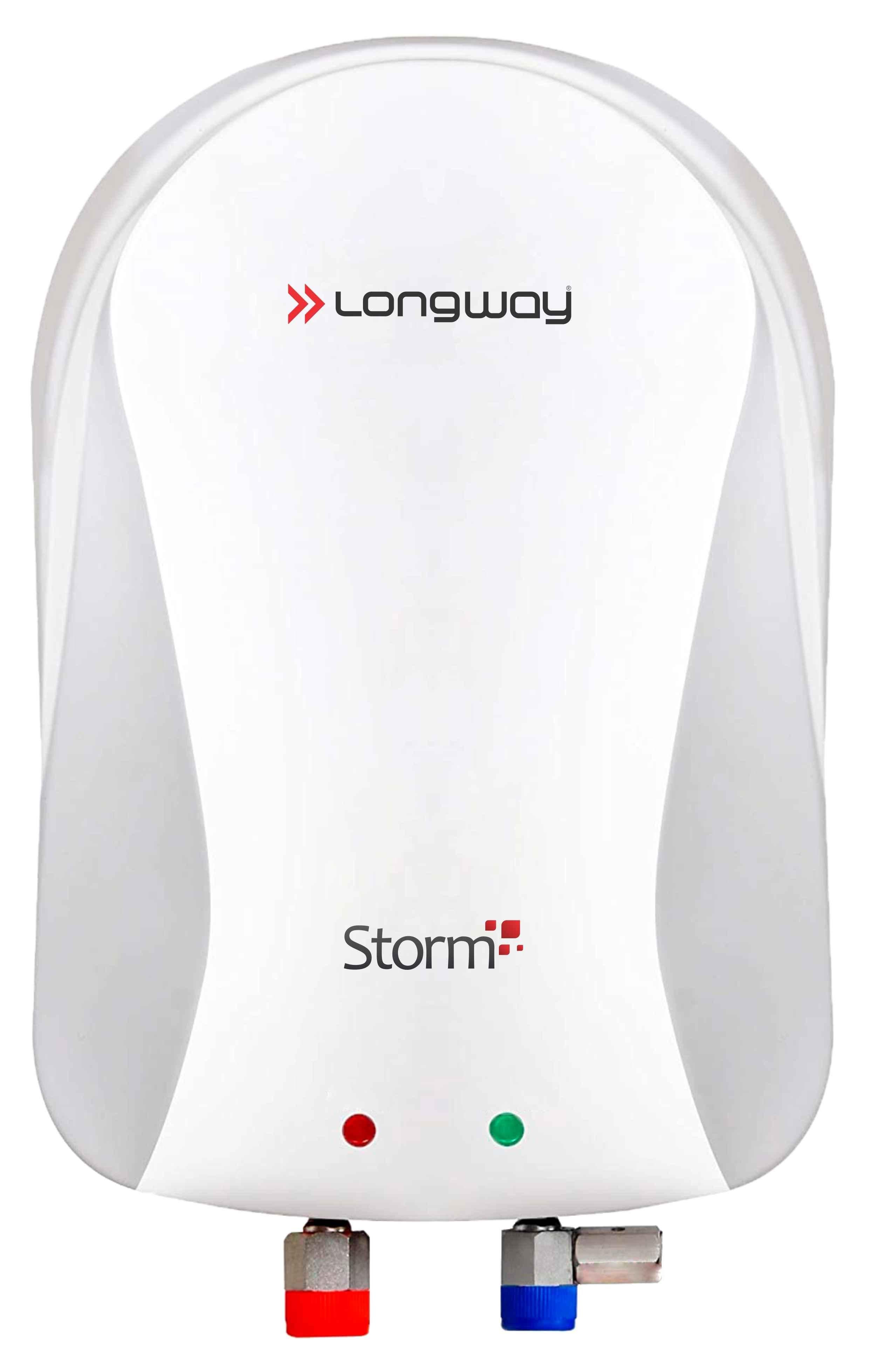 Buy Longway Storm 3000W 3L ABS Off-White 5 Star Automatic Instant Water  Heater with Multiple Safety System Online At Price ₹2779