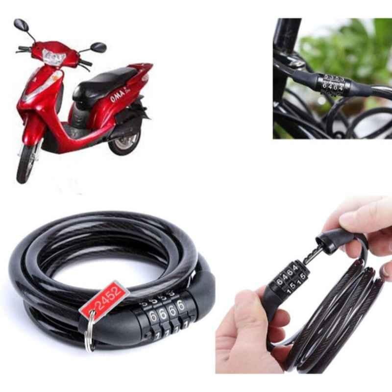 Auto Pearl PVC & Plastic Black Combination Cable Lock for Oma Star, 912