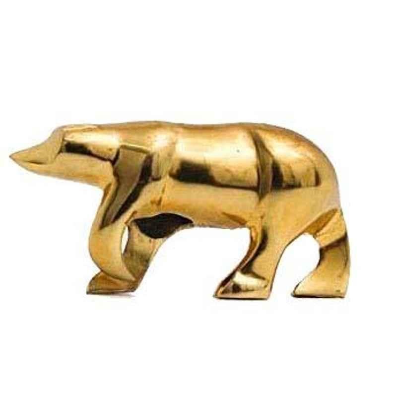Casa Decor Gold Luxe Bear Metal Sculpture Figurines Showpiece for Living Room, CDART035