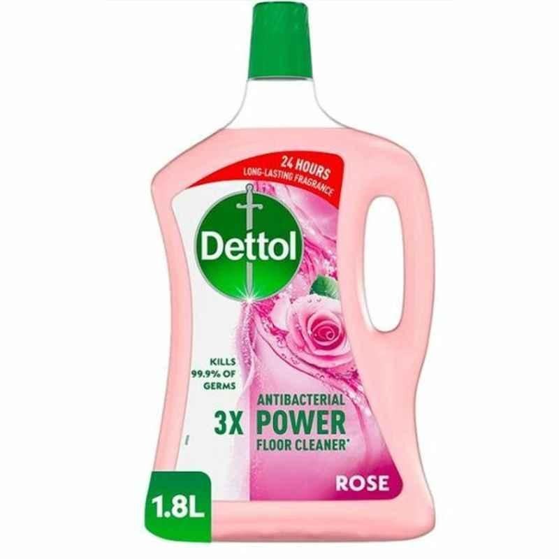 Dettol Antibacterial Power Floor Cleaner, Rose, 1.8 L