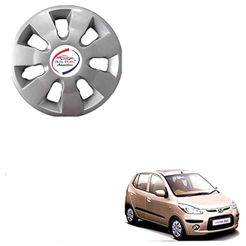 Auto Pearl 4 Pcs 13 inch ABS Silver wg 09 Hubcap Wheel Cover Set with Retention Ring for Hyundai I10 Type 1