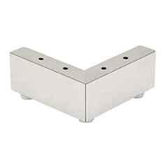 RAB 2 inch Stainless Steel Silver Matt Finish Sofa Leg, L-LEG-133NO