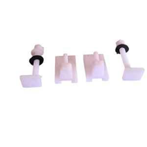 Elegant Casa 80mm White Toilet Seat Cover with Hinges & Bolt