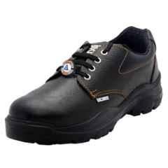 Acme Alloy Ssteele Leather Low Ankle Steel Toe Black Safety Shoes, Size: 8