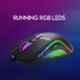 Redgear F-15 Black Wired Optical Gaming Mouse with Running RGB LEDs