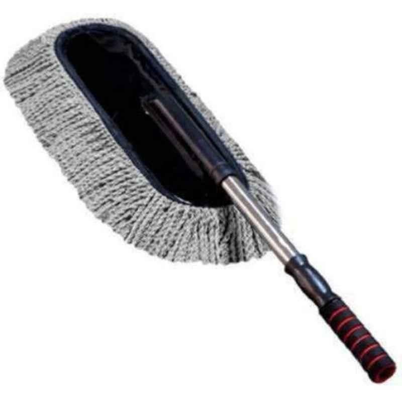 Viva City Black & Grey Microfiber Car Cleaning Duster with Grip Extendable Handle